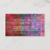 Bau Beruflich modernes, farbiges Holz Visitenkarte (Rückseite)