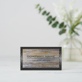 Bau Beruflich modernes Holz #5 Visitenkarte (Stehend Vorderseite)