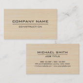 Bau Beruflich modernes Holz Visitenkarte (Vorne/Hinten)