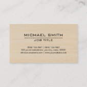 Bau Beruflich modernes Holz Visitenkarte (Rückseite)