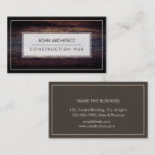 Bau Beruflicher moderner Holzbauer Visitenkarte (Vorne/Hinten)