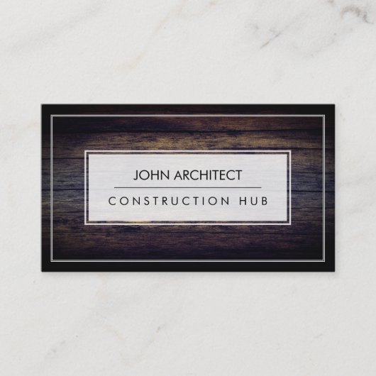 Bau Beruflicher moderner Holzbauer Visitenkarte (Vorderseite)