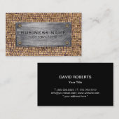 Bau-berufliches Metall u. Holz Visitenkarte (Vorne/Hinten)