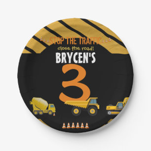 Bau Birthday Dump Truck Party Papiertafel Pappteller