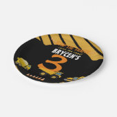 Bau Birthday Dump Truck Party Papiertafel Pappteller (Schrägansicht)