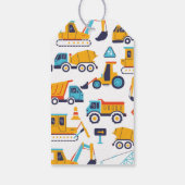 Bau Birthday Dump Truck Party Vielen Dank Geschenkanhänger (Rückseite)