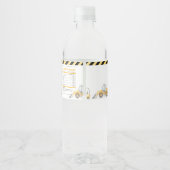 Bau Birthday Dump Truck Party Wasserflaschenetikett (Rückseite)