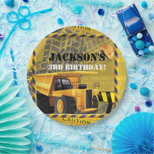 Bau Birthday Track of Reifen Pappteller (Party)