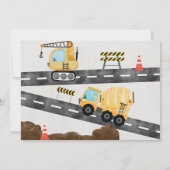 Bau Birthday Truck Einladung (Rückseite)