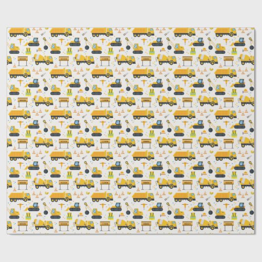 Bau Birthday Wrapping Paper - Gelber Sprung Geschenkpapier (Flach)