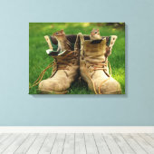 Bau-Boot-Chipmunks Leinwanddruck (Insitu (Holzboden))