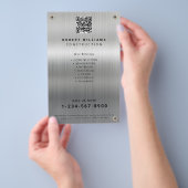 Bau-Builder Metal QR Code Business Flyer (Handgriff)