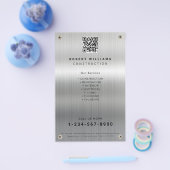 Bau-Builder Metal QR Code Business Flyer (Einzeln)