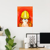 Bau Corgi Watercolor Poster (Heimbüro)