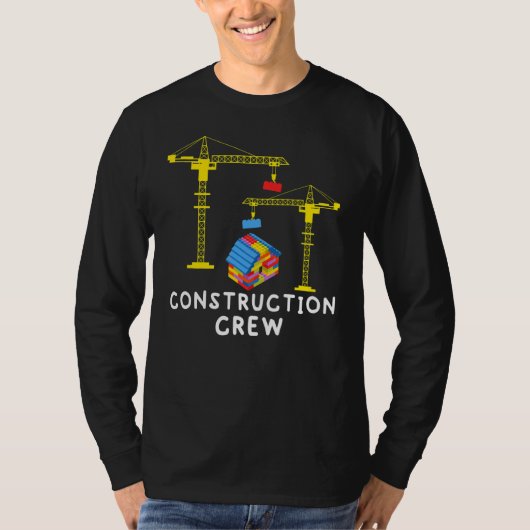 Bau Crew Bricklayer Gebäude Blöcke Maste T-Shirt (Vorderseite)