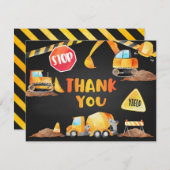 Bau Dankeschön Karte - BL (Vorne/Hinten)