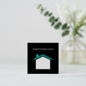 Bau der Black Core Square Business Card Quadratische Visitenkarte (Stehend Vorderseite)