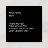 Bau der Black Core Square Business Card Quadratische Visitenkarte (Rückseite)