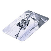 Bau der Brooklyn Bridge, New York (litho) Magnet (Linke Seite)
