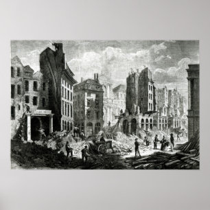 Bau des Boulevard de Sebastopol Poster