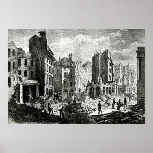 Bau des Boulevard de Sebastopol Poster (Vorne)