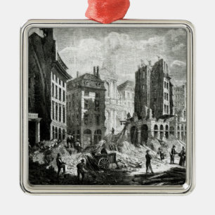 Bau des Boulevarddes Sebastopol Silbernes Ornament