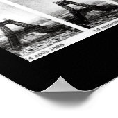 Bau des Eiffelturmplakats Poster (Ecke)