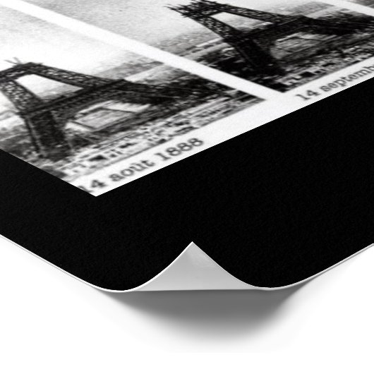 Bau des Eiffelturmplakats Poster (Ecke)