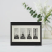 Bau des Eiffelturms Paris Frankreich Postkarte (Stehend Vorderseite)