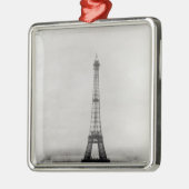 Bau des Eiffelturms Silbernes Ornament (Links)
