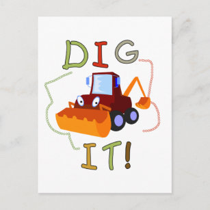 Bau des Fahrzeugs Dig it Tshirts und Geschenke Postkarte