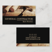 Bau des Generalunternehmers Visitenkarte (Vorne/Hinten)
