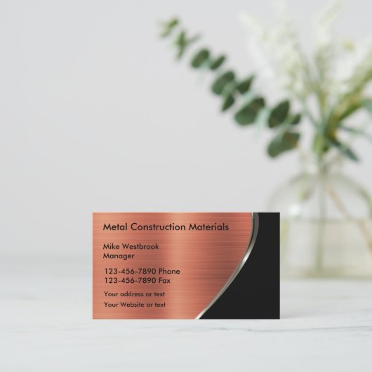 Bau des Metallrohrkronenschalles Visitenkarte (Stehend Vorderseite)