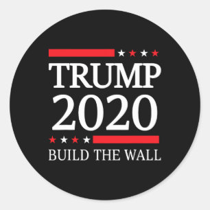 Bau die Mauer Wähle Trump Kampagne Runder Aufkleber