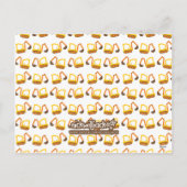 Bau-Digger-Klassenvalentine Feiertagspostkarte (Rückseite)