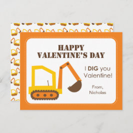 Bau-Digger-Klassenvalentine Feiertagspostkarte