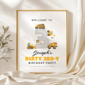 Bau Dirty 3rdy Geburtstag Begrüßungszeichen Poster