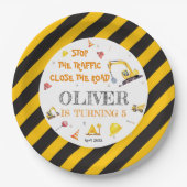 Bau Dump Truck Boy Party Teller (Vorderseite)