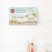 Bau Dump Truck Boy's 3. Geburtstag Party Banner (InSitu)