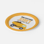 Bau Dumper Truck Birthday Pappteller (Schrägansicht)