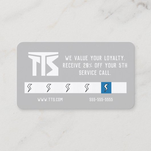 Bau einer Beruflichen Treuekarte Visitenkarte (Vorderseite)