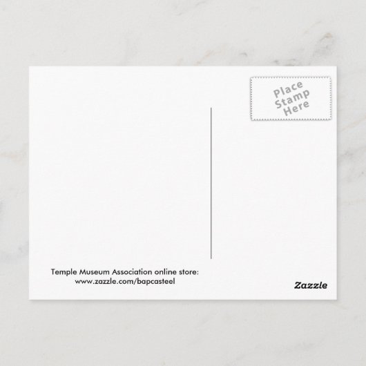 Bau einer ersten Staat Postkarte (Rückseite)