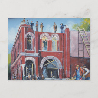 Bau einer ersten Staat Postkarte