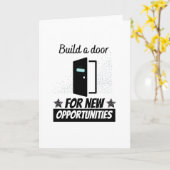 Bau einer Tür für neue Möglichkeiten Karte (Gelbe Blume)