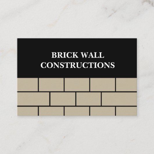 Bau einer Ziegelmauer Visitenkarte (Vorderseite)