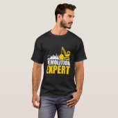 Bau eines Baggerkrans durch Abbruchexperten T-Shirt (Vorne ganz)