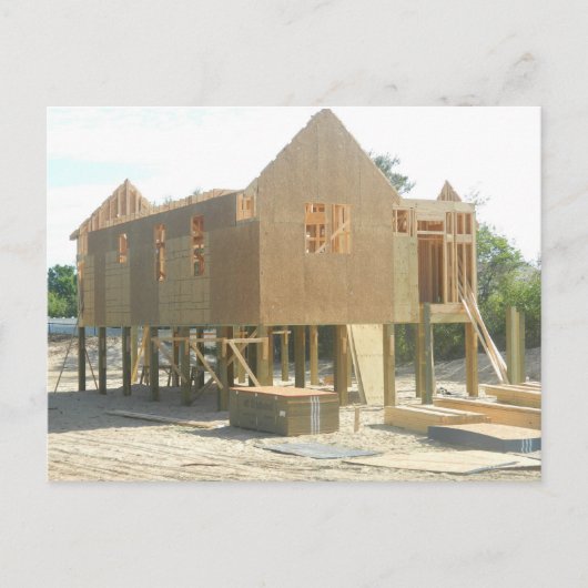 Bau eines Beach House Postkarte (Vorderseite)