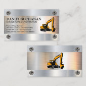 Bau eines Erdbewegungsfahrzeugs | Metallschrauben Visitenkarte (Vorne/Hinten)