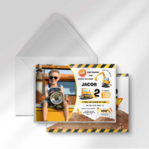 Bau eines Geburtstags Foto Einladung jedes Alters