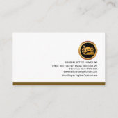 Bau eines kreativen Gebäude Visitenkarte (Rückseite)